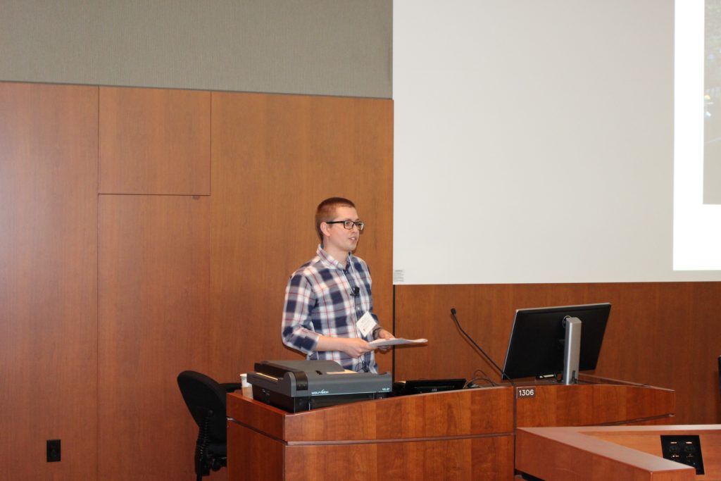 Student giving a talk