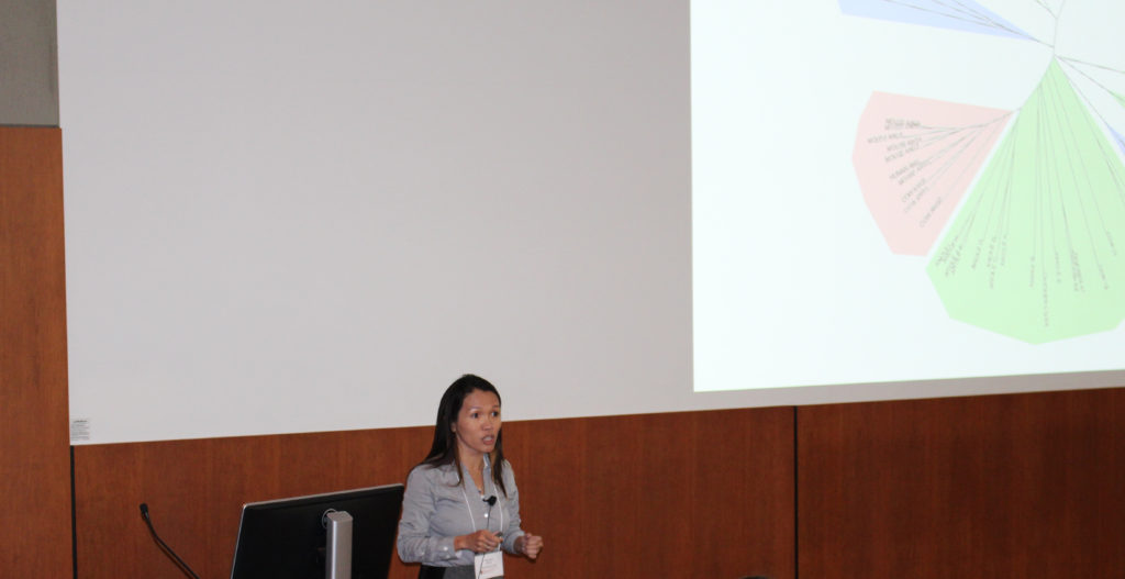 Student giving a talk