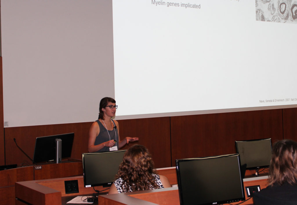 Student giving a talk