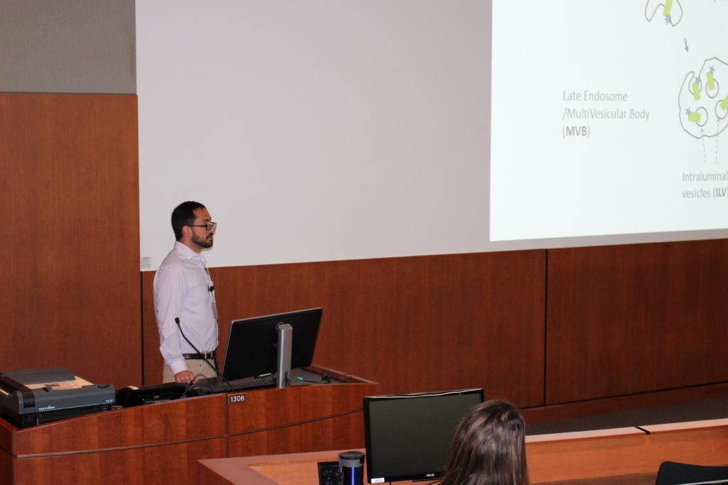 Student giving a talk